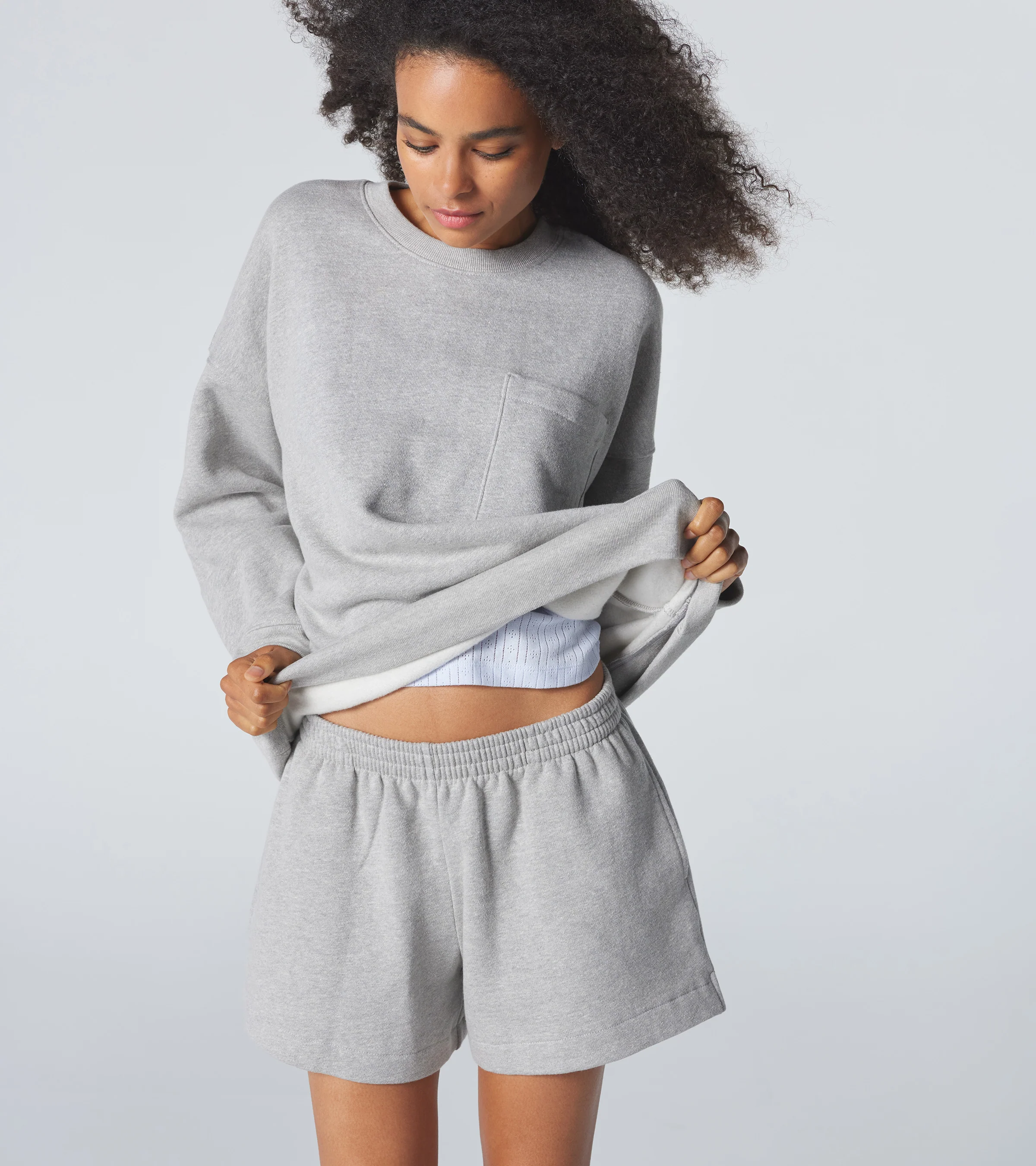 The Golden Night Sweatshirt - Grey Melange - Image 5