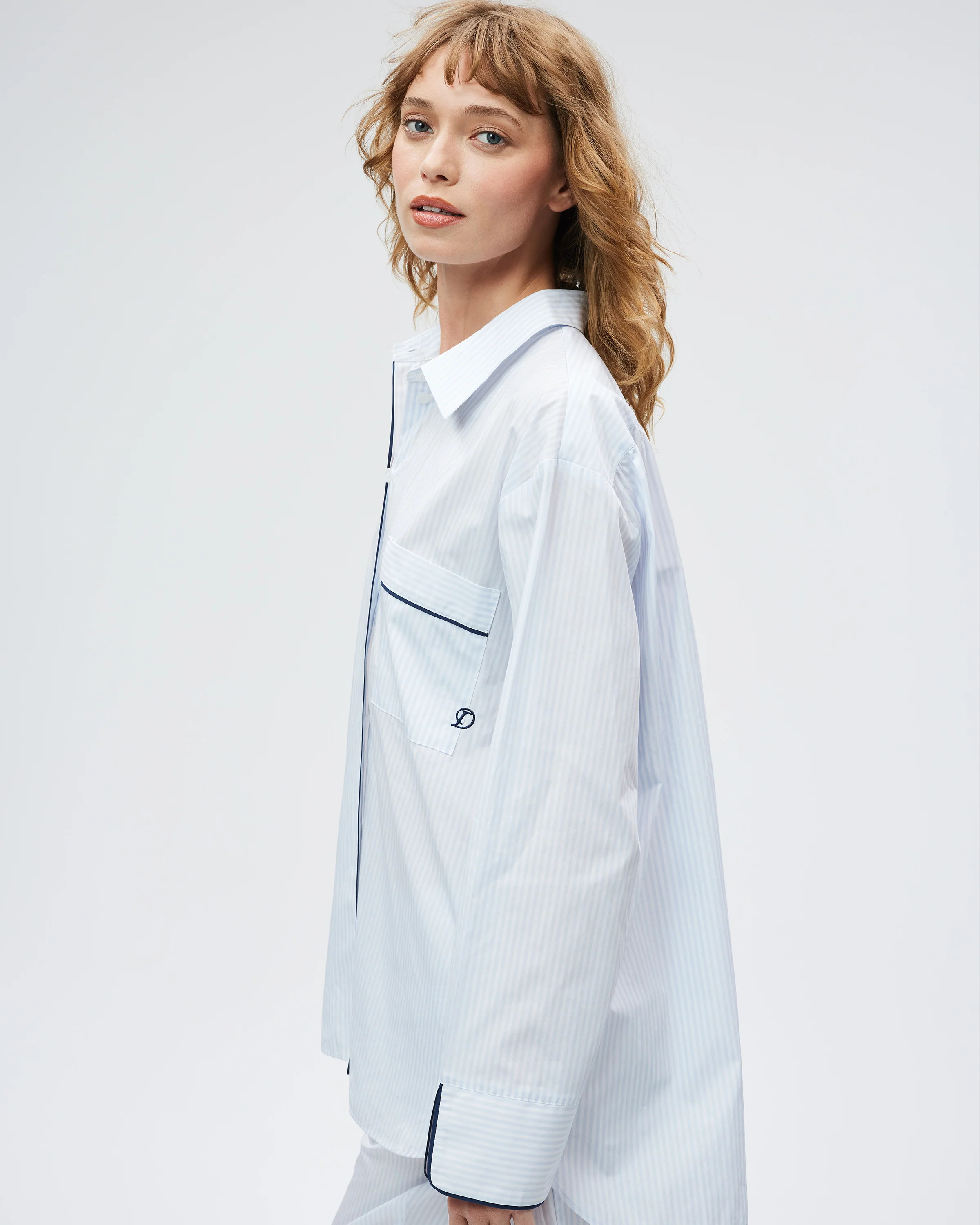 The Overnight Shirt - Cloud Stripe - Image 3