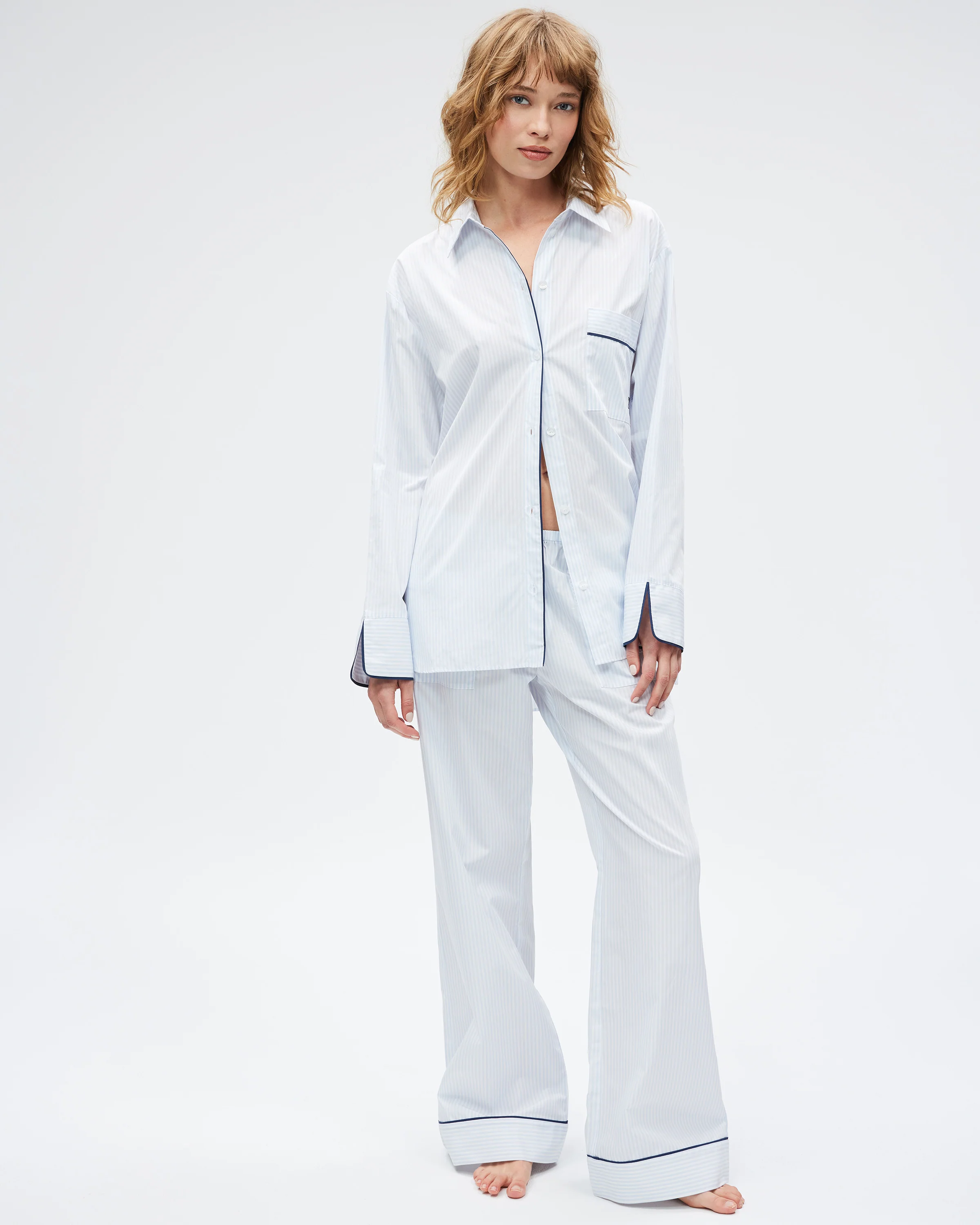 The Overnight Shirt - Cloud Stripe - Image 5