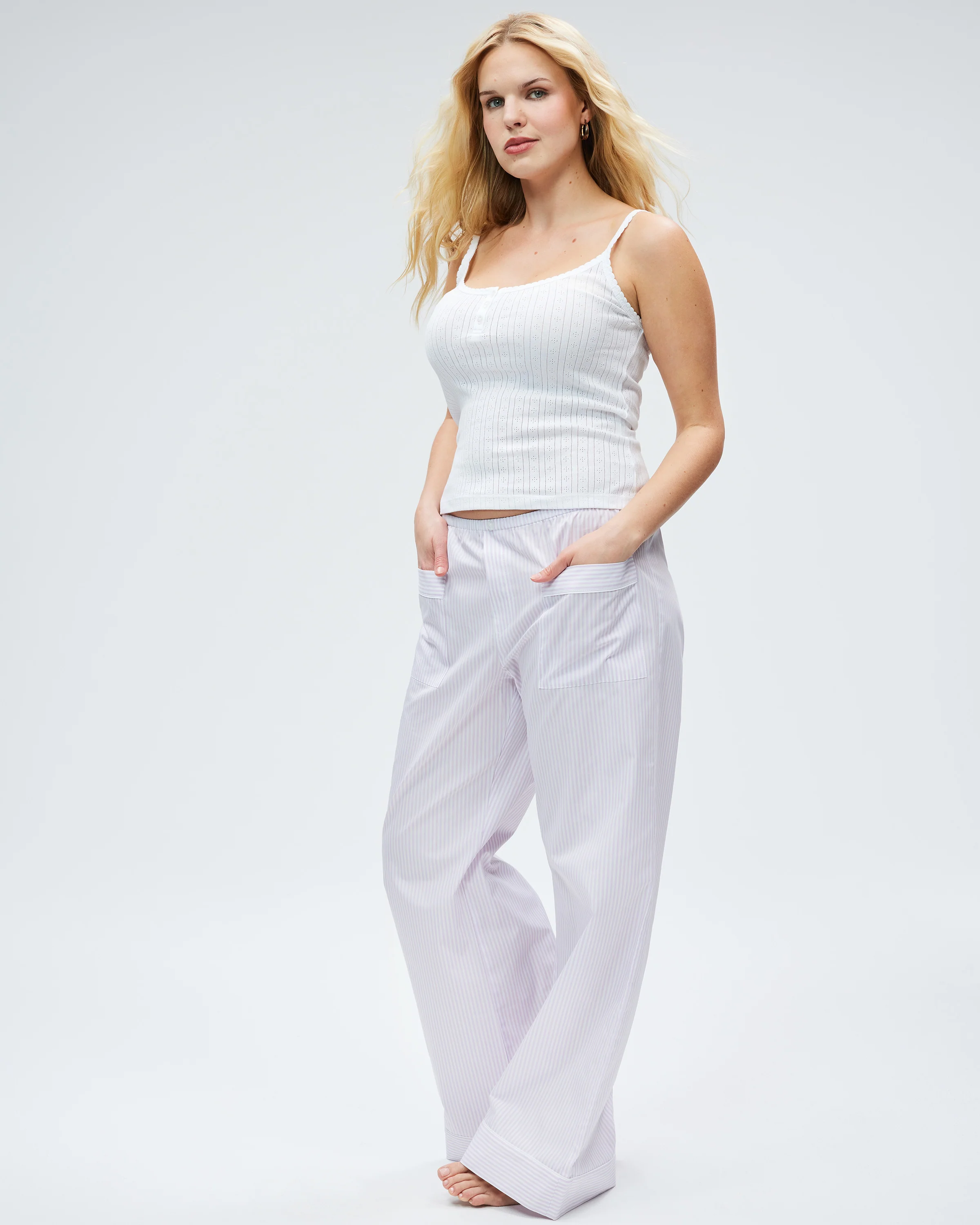 The Shut Eye Pant - Lavender Stripe - Image 4